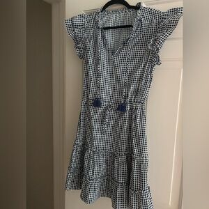 Vineyard Vines Blue and White Checkered Dress performance dress